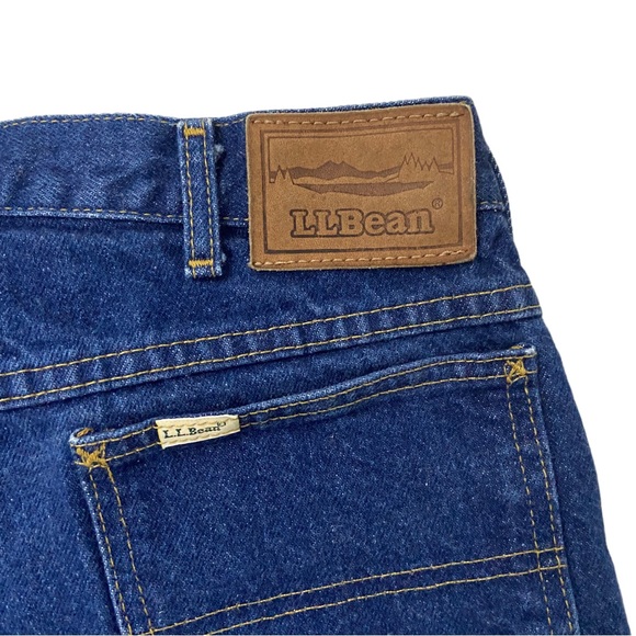 🚫SOLD🚫Vintage L.L. Bean Mens Blue Jeans Double L Size 33 x 30 Actual 31 x 27 - Picture 6 of 14